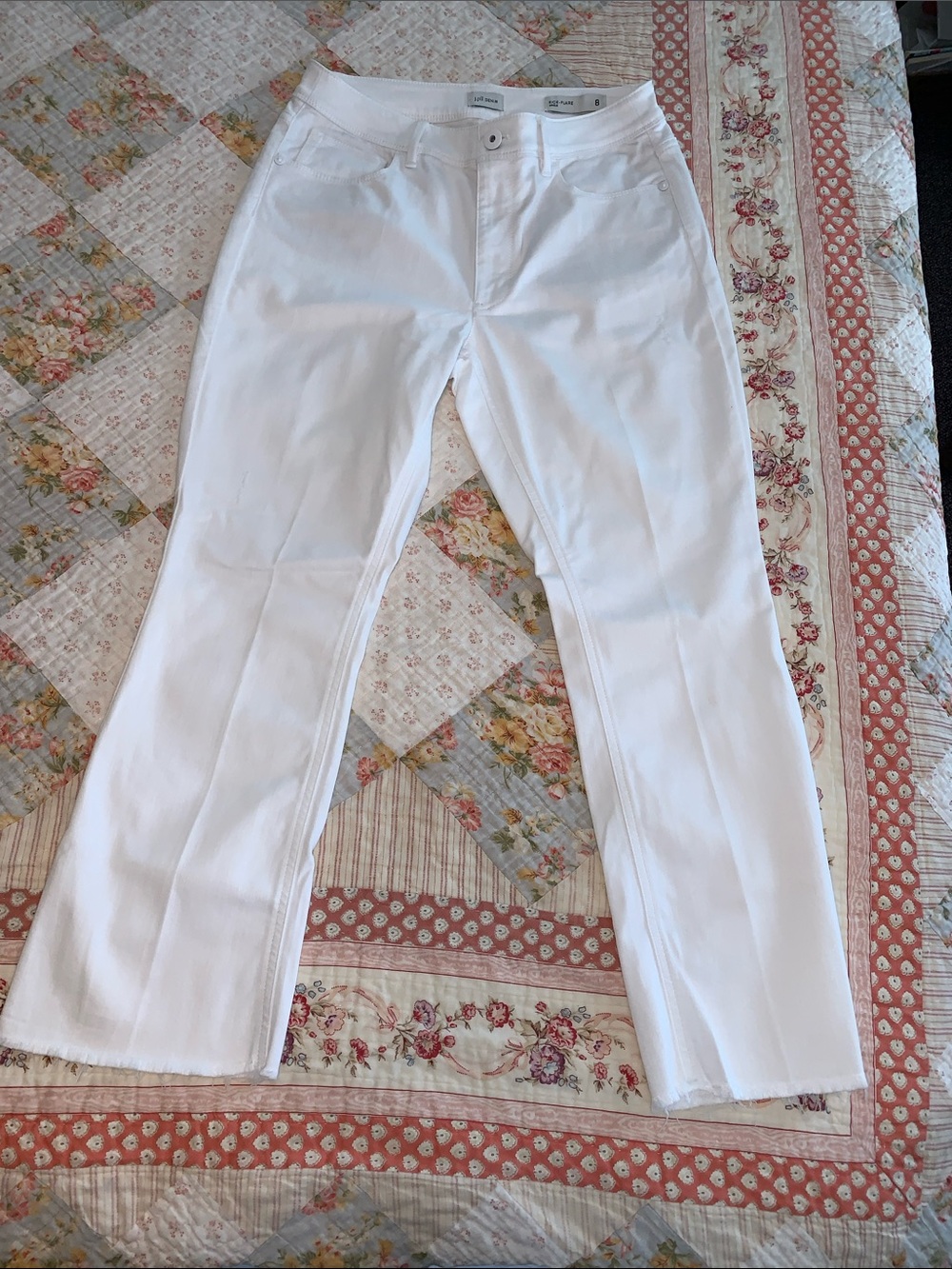 J. Jill White Kick-Flare Ankle Jeans